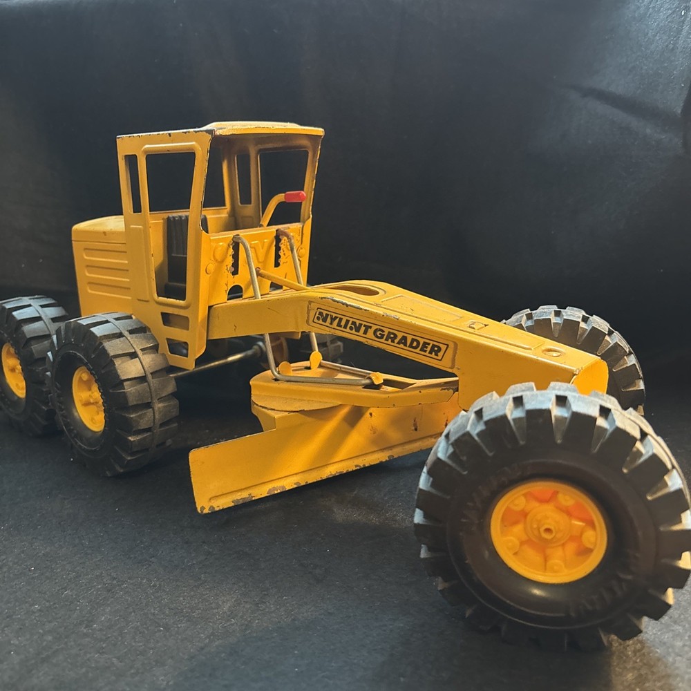 Vintage 1970s Nylint Road Grader Pressed Steel METAL 