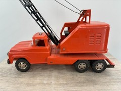 Vintage Tonka State Hi-Way Mobile Clam Crane Painted Orange Works Steel Toy 60s