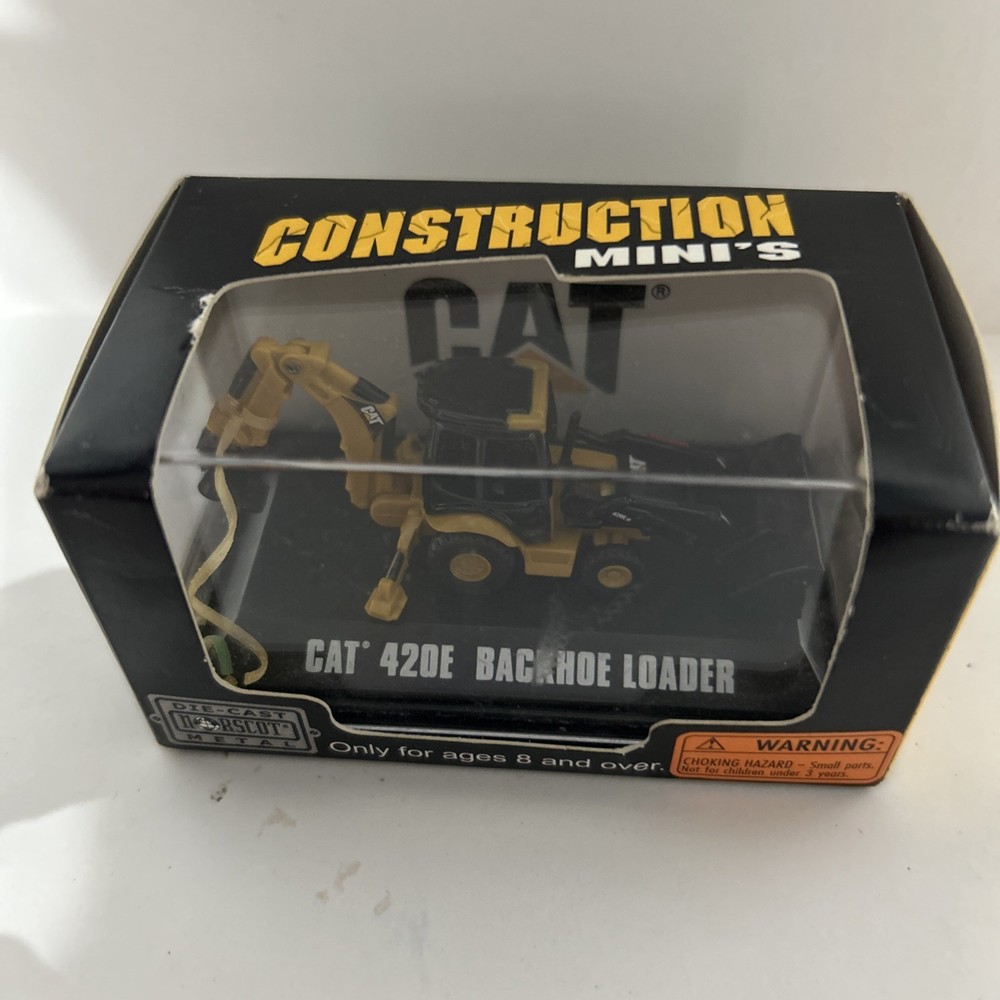 Construction Minis CAT 420E BACKHOE LOADER Norscot Scale Models box 10