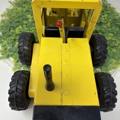 Vintage 1960s Tonka Yellow Road Grader Rolled Pressed Steel 17″