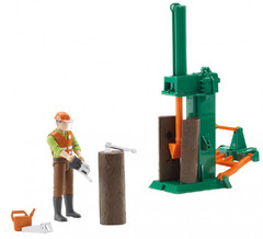 BRUDER – BRUDER Log Splitter with Characters and Toy Accessories – 1/…