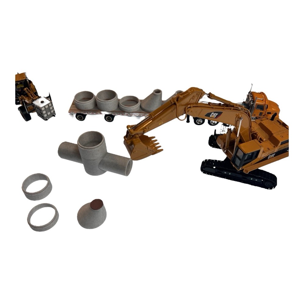 Construction Scale Model Pre Cast Storm Drain Manhole for 48″ Pipe 1/50 84″ X18′