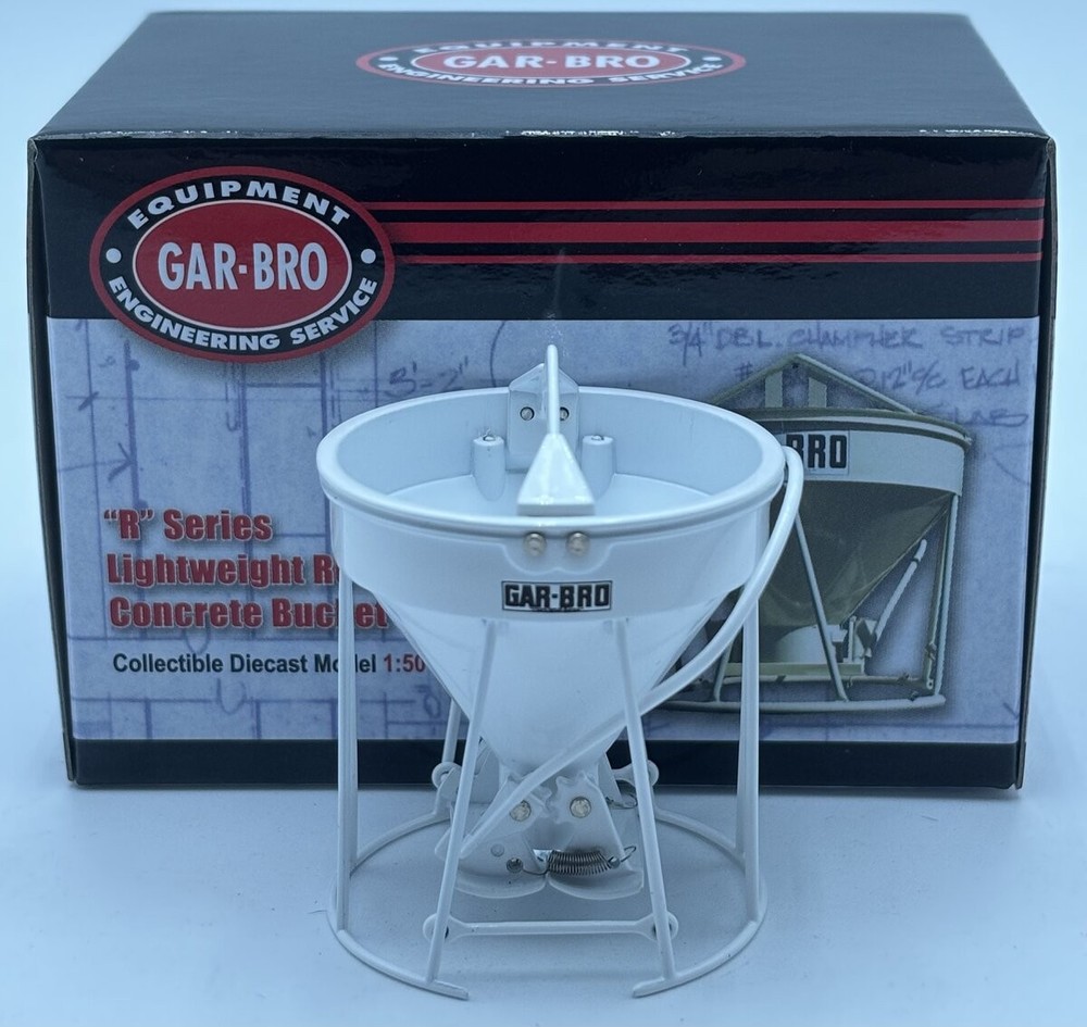 Weiss Brothers WBR002 1:50 Gar-Bro Lightweight Round Gate Concrete Bucket