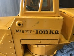 1974-75 Mighty Tonka Grader with side blade orange played with condition