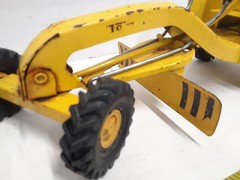 Vintage 1960s Tonka Road Grader Scraper Pressed Steel Construction Toy Truck 11”