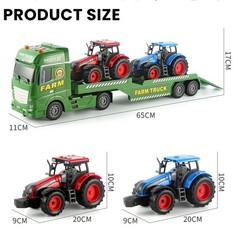 Semi Truck with Tractor Toy, Kids Tractor Set & Truck and Trailer Front Loade…