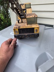 Vintage Nylint Michigan Crane Truck Pressed Steel 17″ Construction Toy USA