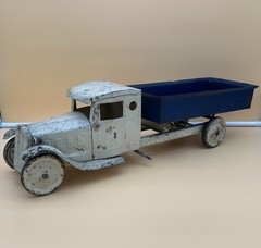 Antique SteelCraft Pressed Steel Dump Truck with Lights, Wiring and Battery Box