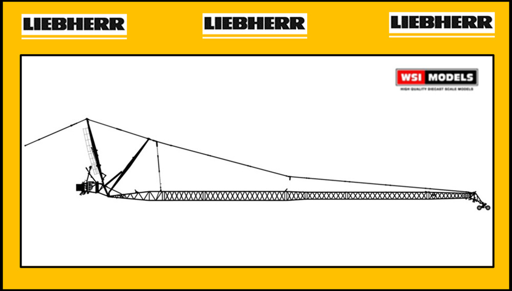 1/50 WSI Liebherr LTM 1500 / 1650 / 1750 Mobile Crane Jib in BLACK – FREE SHIP