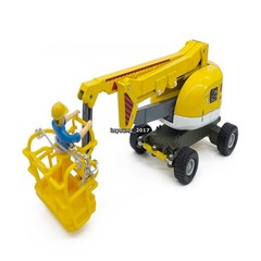 Aerial Work Platform Truck Model Toy Metal Diecast Construction Equipment Yellow