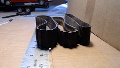3 Dozer Crawler Tracks Rubber 7″ Long X 1″ to 1.25″ Wide Junkyard parts