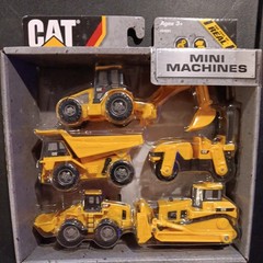 Caterpillar Mini Machines Construction Toys 5 Piece Set New 2011