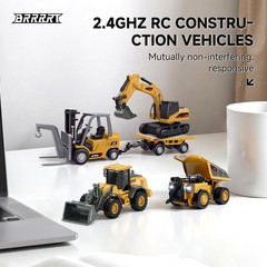 BRRRRT 1/64 RC Bulldozer Toy,Full Proportion RC Construction Vehicles Support…
