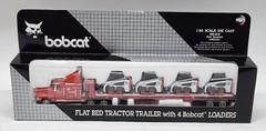 Melroe Ingersol Semi Truck + Flatbed w/ Bobcat Skid Steer Loaders By Wan Ho 1/50