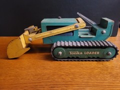 All Original Tonka Toys 1962 Front End Loader Green & Yellow Only Made 1 Yr !!!!