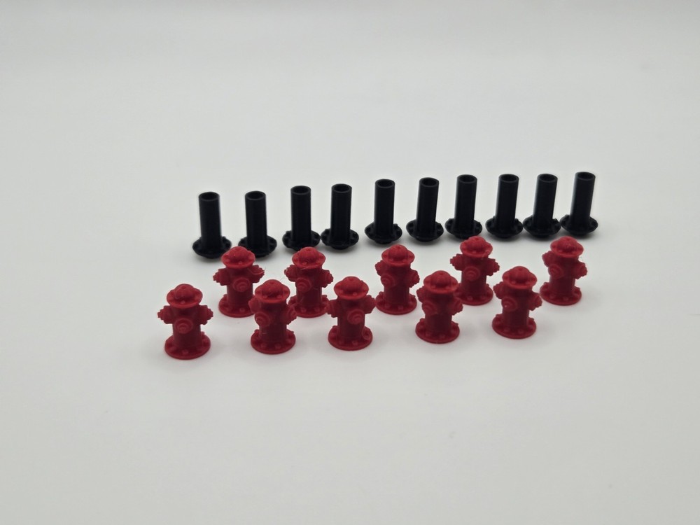 1/87 Scale Fire Hydrant diorama accessory *10 Pack* in Red