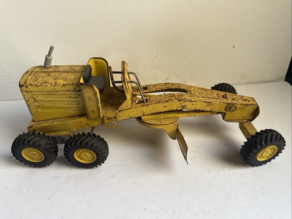 Vintage 1960’s Ny-lint Nylint Road Grader Pressed Steel (24)