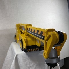 Maxx Action Yellow Plastic Construction Crane Truck Vehicle w/ Hook, Black/Gray