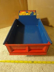 Rare! Vintage MARX LUMAR, pressed steel Mechanical Action Hydraulic Dump Truck.