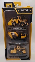 CAT Includes Wheel Loader Excavator and Steam Roller Construction Vehicle Toy