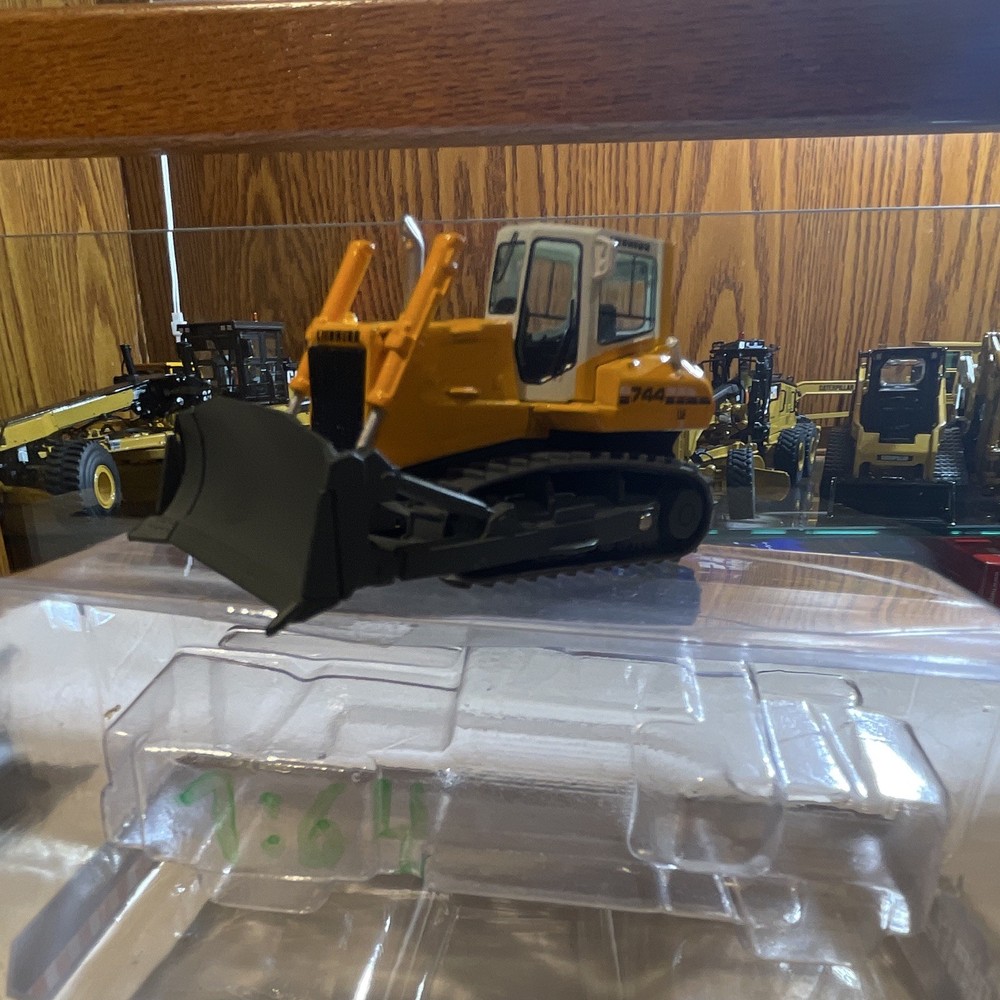 Liebherr 744 Tracked Dozer Diecast Model Yellow Gray Black