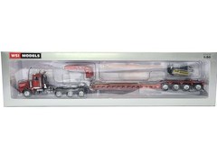 Kenworth T800W Rogers 4-Axle Flip Lowboy – Red WSI Sword 1:50 Scale #34-2024 New