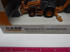 Case Construction 580 Super N WT Backhoe Loader 1/50 Die-Cast Metal Replica Toy