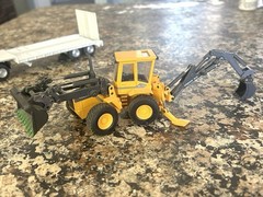 Joal 1/50 Scale Transporter Truck and Equipment Trailer with Volo EL70 Backhoe!