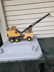 Vintage Nylint Michigan Crane Truck Pressed Steel 17″ Construction Toy USA