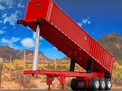 1/64 DCP RED MAC TRI AXLE END DUMP TRAILER W/ RED TARP