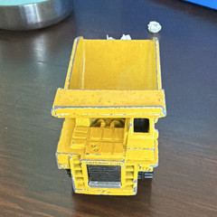 Vintage Yellow Diecast Dump Truck Construction Equipment Toy Vehicle
