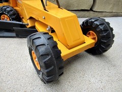 Vintage Tonka Mighty Road Grader with Double Blade Orange 54726