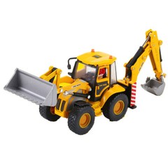 Backhoe Excavator Front Loader Diecast Construction Equipment Boys Toys Yellow