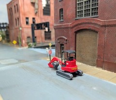 1/87 HO Scale Custom Built Kubota Mini Excavator. 3D Printed Resin Model
