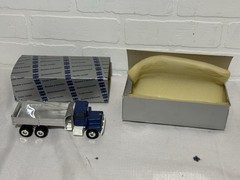 Conrad 1:50 Blue Cab Mack R Model Dump Truck #3640 With Box Diecast Metal
