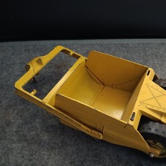 Vintage Hubley Yellow Pressed Steel Scraper Trailer Attachment Made in USA #1807