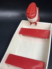 1960 ‘s Andy Gard Plastic 8″ Red And White Motorboat Outboard Motor Tonka