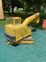 Vintage Nylint Yellow & Black Pressed Steel Excavator Construction Toy