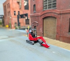 1/87 HO Scale Custom Built Kubota Mini Excavator. 3D Printed Resin Model