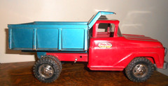 Vintage 1960»s Tonka Pressed Steel Dump Truck Red And Blue