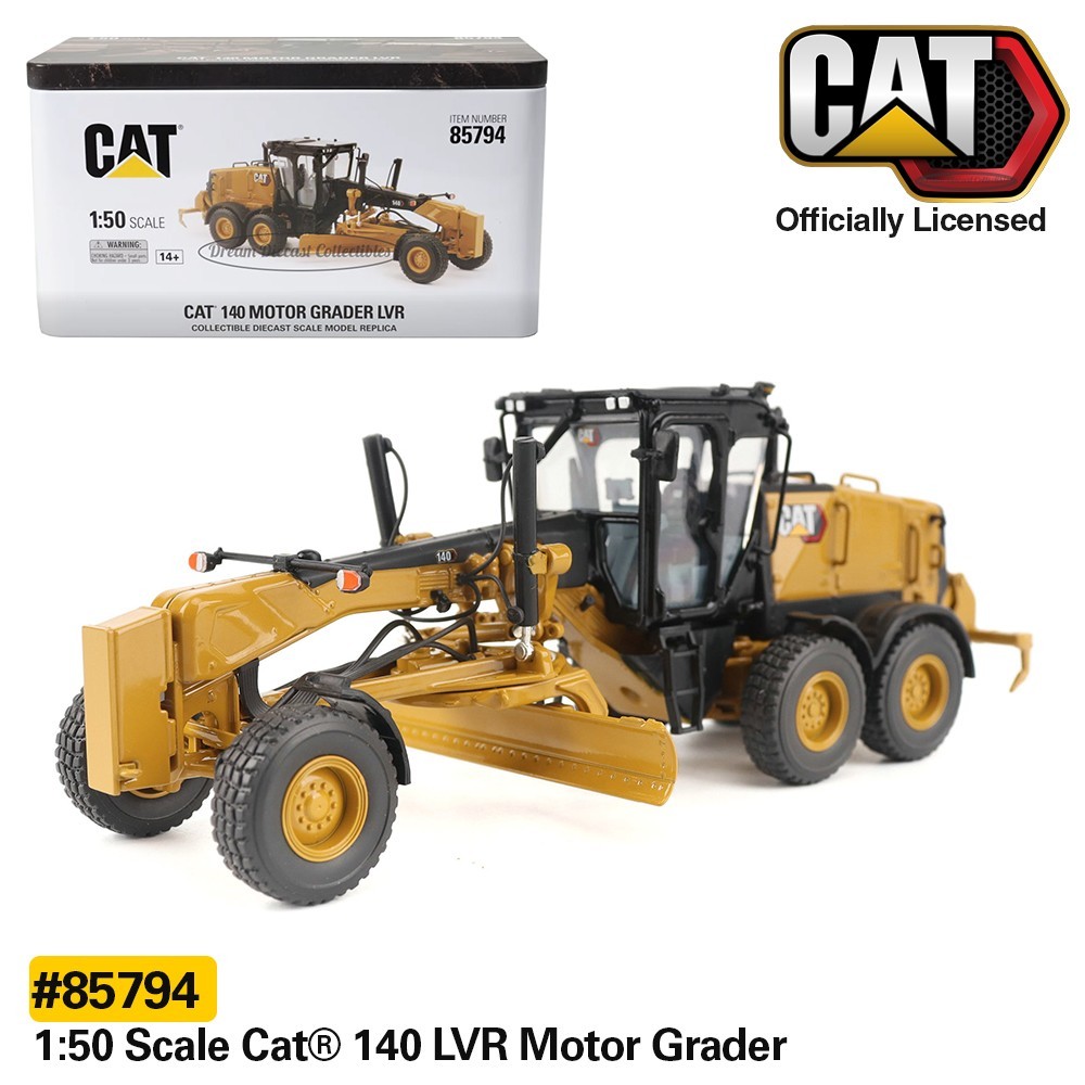 ⭐ 1:50 CAT 140 LVR MOTOR GRADER HIGH LINE SERIES DIECAST MASTERS MODEL 85794 ⭐